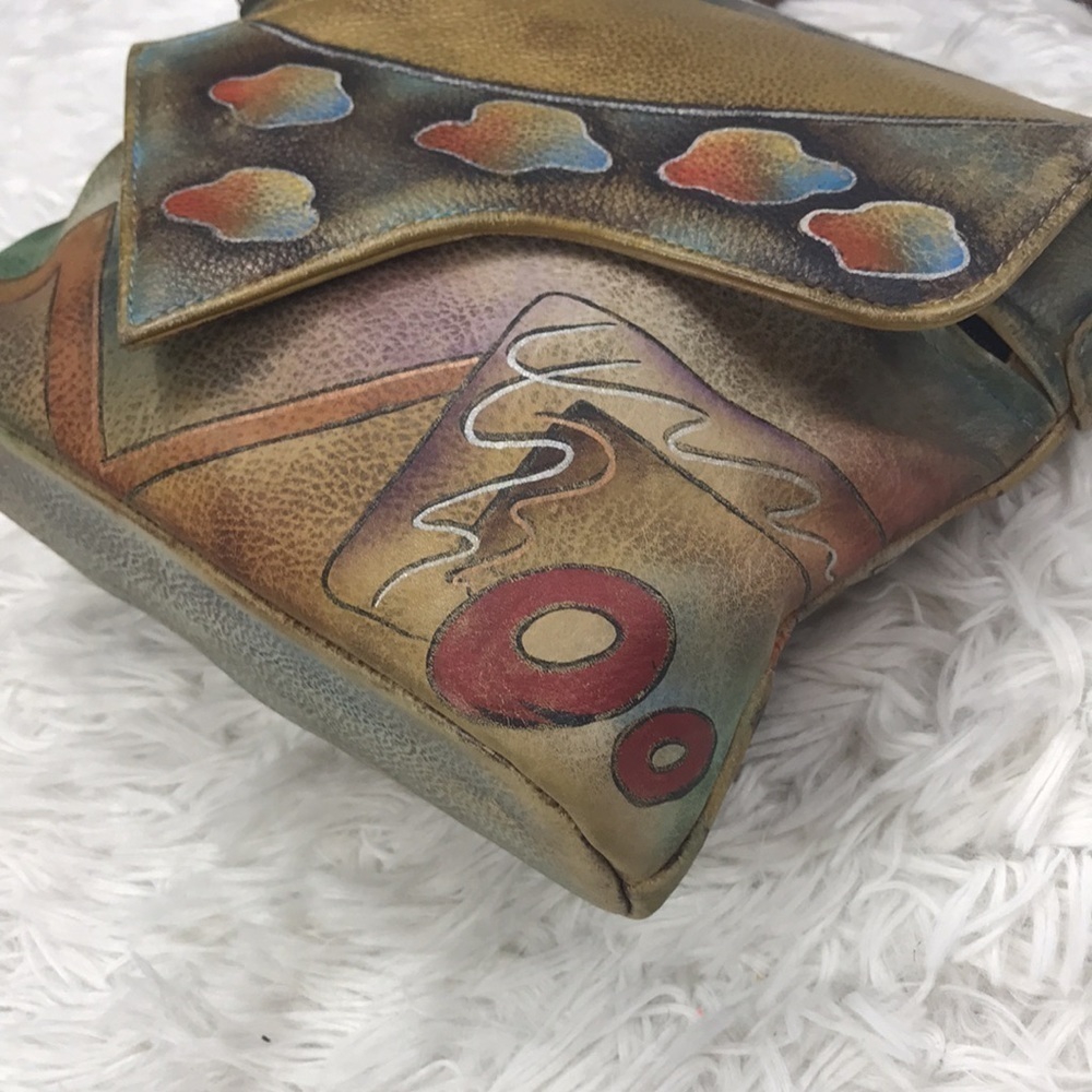 Anuschka Hand Painted Leather Crossbody Purse - Picture 5 of 16
